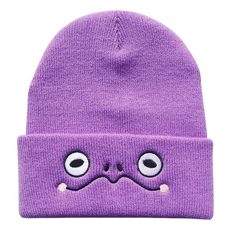 High quality design, New Men's Women's Autumn/Winter Trendy Cartoon Embroidered Knitted Hat and Warm Hoodie