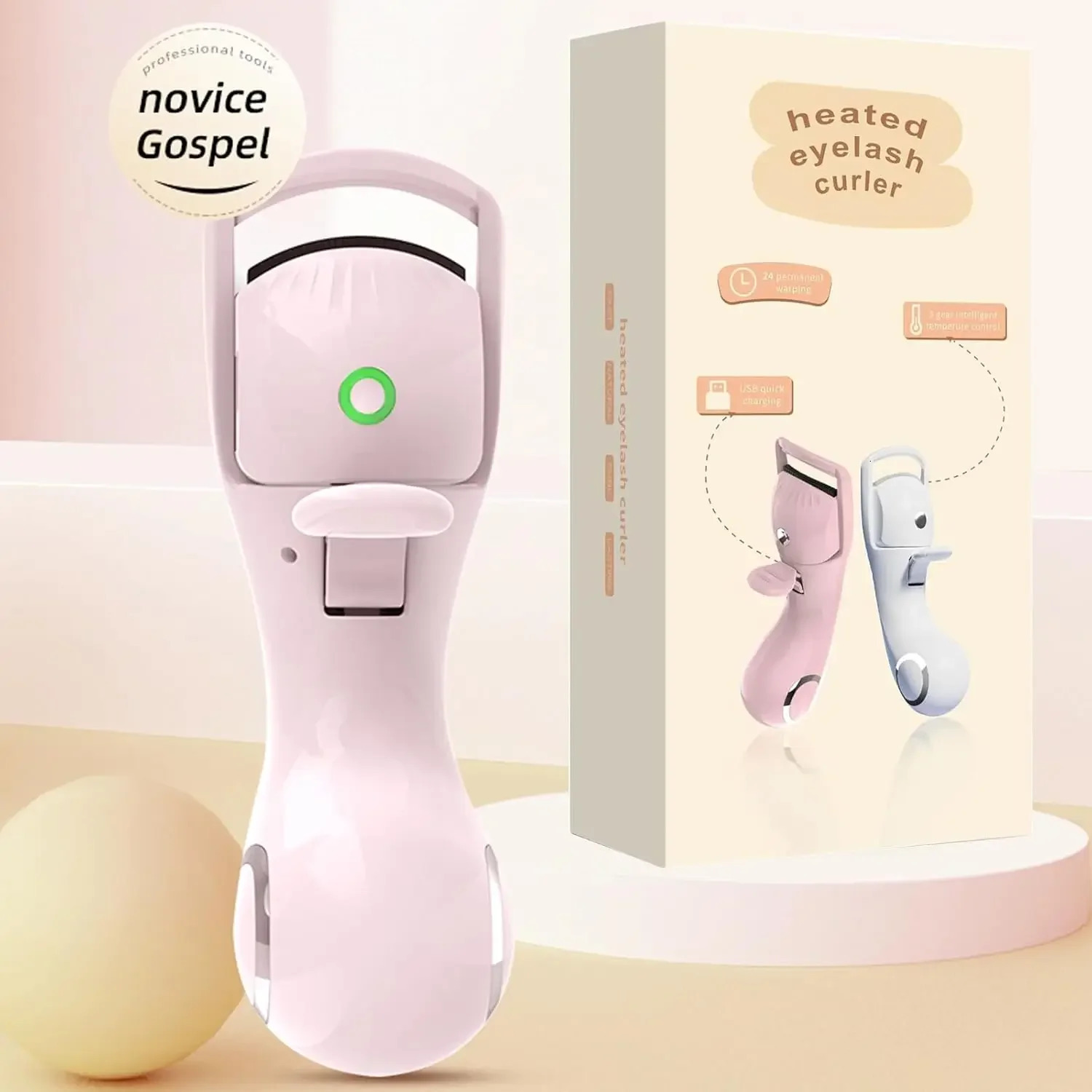 eyelash curler electric eyelash curler 3 temperature mode female natural makeup tool 241107