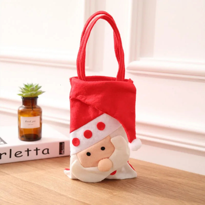 Snowman Elf Santa Claus Ginger Juice Bread Man Handbag Snowman Santa Claus Bag Christmas Gift Bag XMAS Childrens Candy Bag 241107