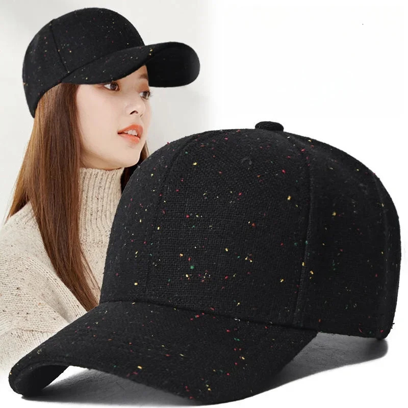 Winter Fashion Wool Womens Baseball Hat Spring Summer Korean Casual Sunset Duck Tongue Hat 241107