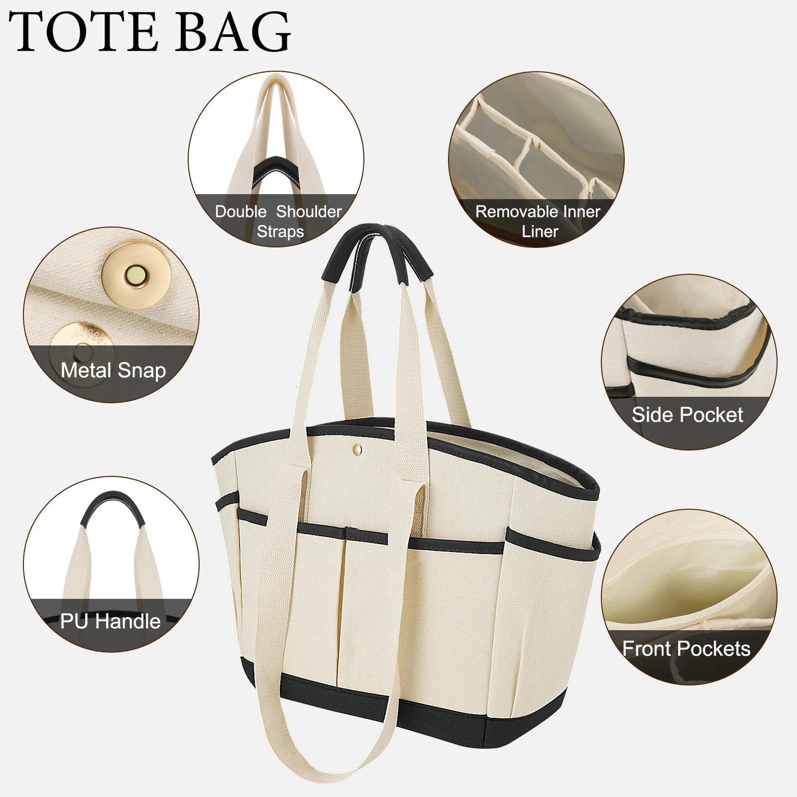 Retro casual canvas handbag spliced colorful thick capacity shoulder bag multi-layer womens shopping bag 241106