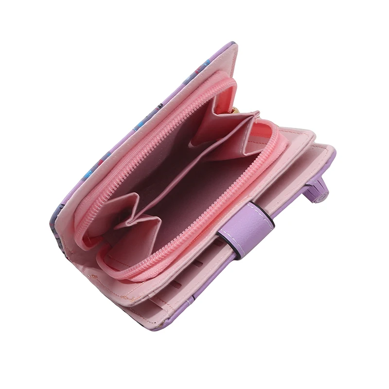 Japanese Cute Cat Girls Wallet Short Student ID Bank Card Holder Money Bag Zipper Wallets For Women Key Storage Purse Coin Purse