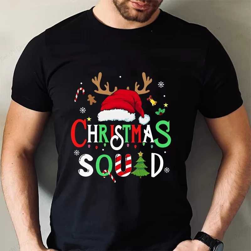 Interesting Christmas T-shirt Mens Fashion T-shirt Cotton T-shirt Beer Top T-shirt Holiday Party T-shirt Boys Elk T-shirt X241107