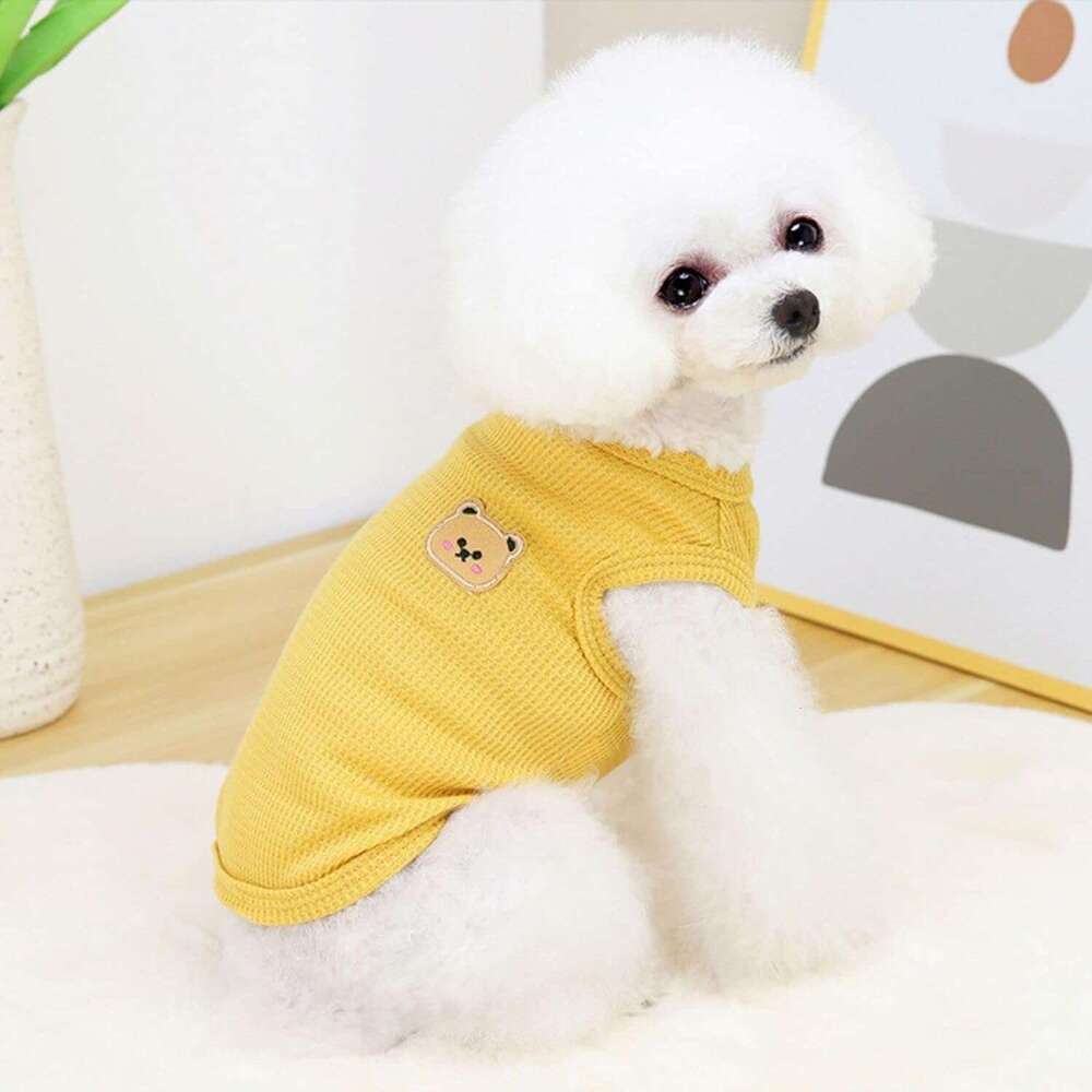 Cotton Summer Lightweight Pet T-Shirts Soft Breathable Stretchy Cats Dogs Tee Shirt Sleeveless Vest Apparel for Medium Small Dog Clothes