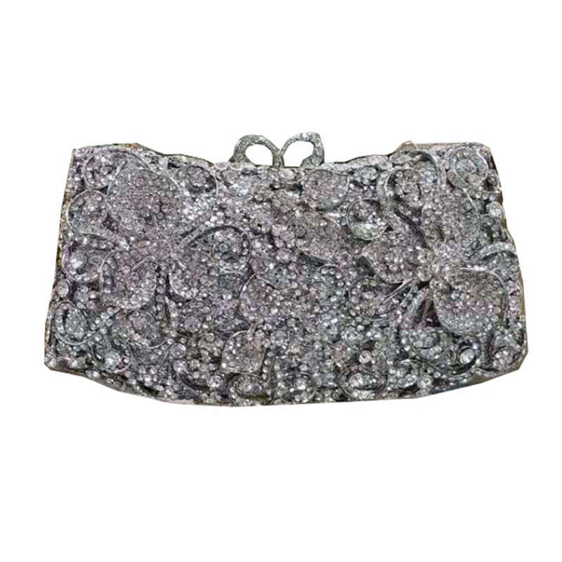 Elegant Ladies Evening Bag One Shoulder Handbag Diamond Metal Party Wedding Wallet Ladies Party Small Wallet