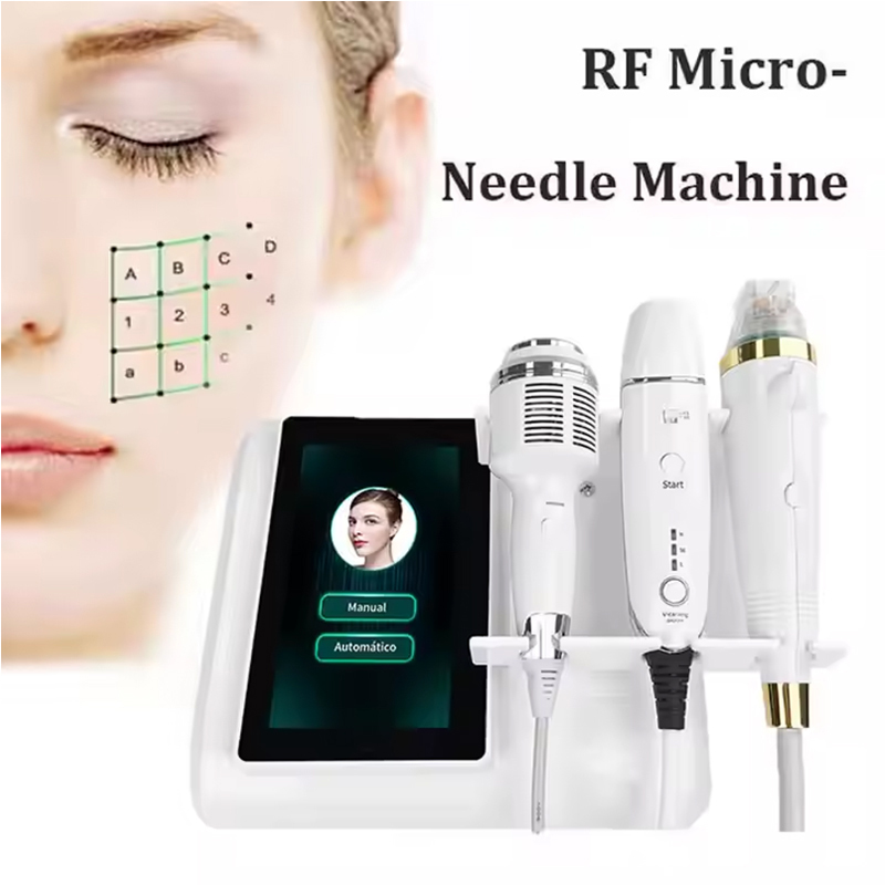 Newest 3-IN-1 Anti-Aging Microcrystal hifu Machine RF eliminating Stretch Marks micro needles beauty salon