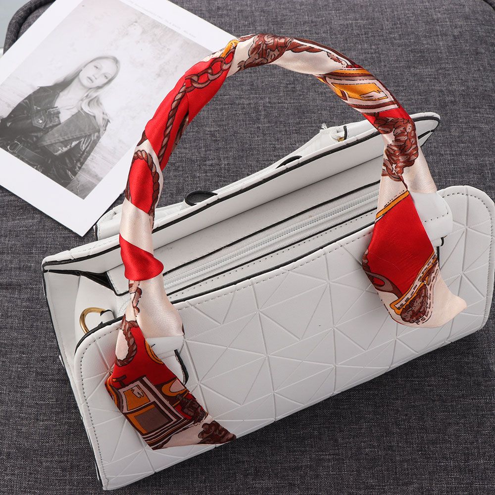 40Color Small Silk Scarf Women Girls Fashion Handbag Handle Ribbon Neck Scarf Decor Ribbon Scarf Wrist/Waistband Decor Accessory