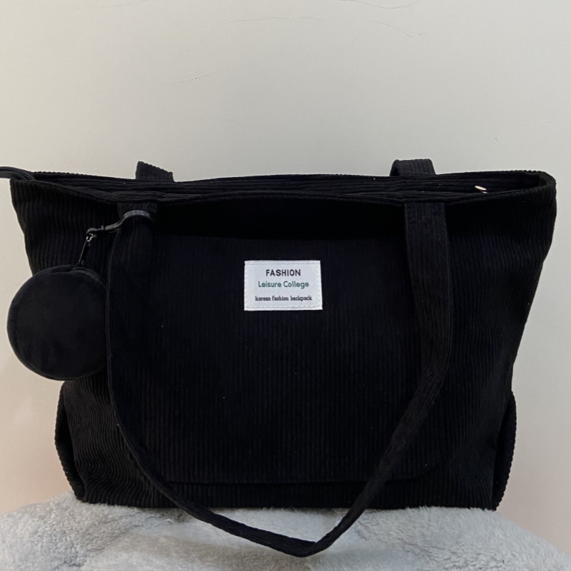 Versatile Corduroy Shoulder Bag New Fashion Simple Handbag Large Capacity Student Side Bags for Women Free Shipping