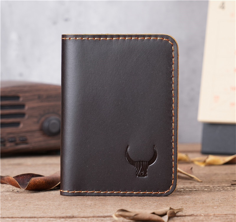 100% Leather Handmade Wallet for Credit Card Holder and Credential Holder Multi Slot Slim Mens Card Holders