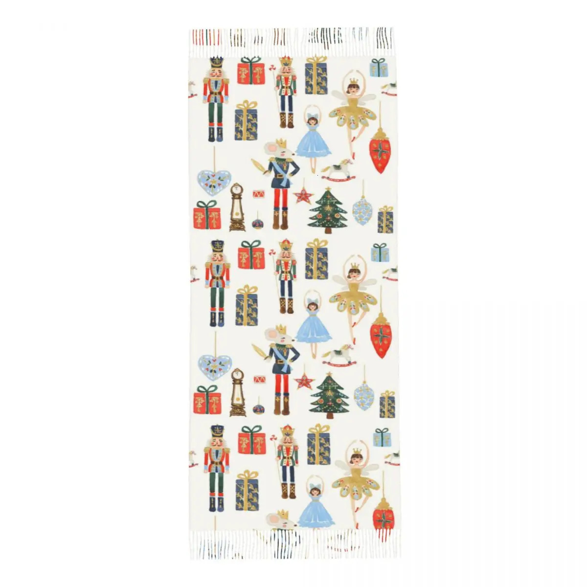 Christmas Nutcracker Star Ballet Performer Violin Scarf Tassel Scarf Womens Soft and Warm Shawl and Packaging Large Autumn and Winter Shawl 241107