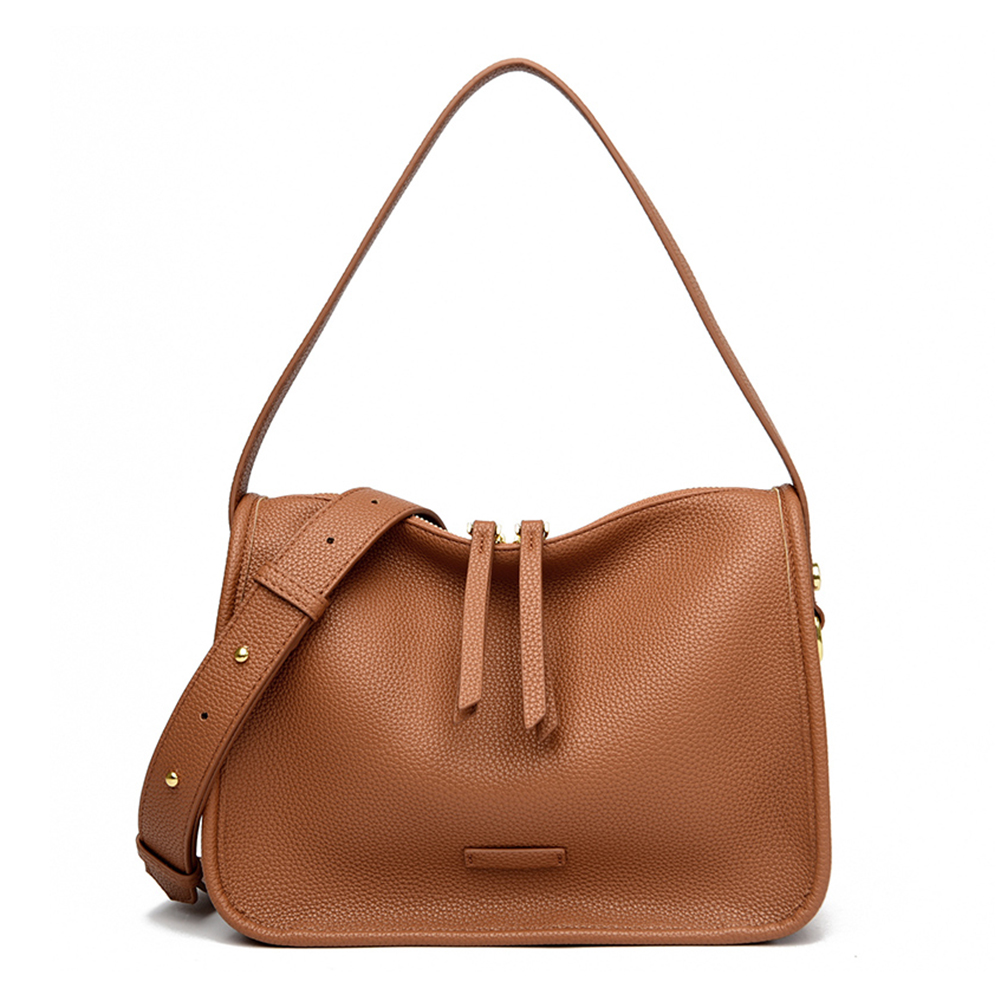 Retro Shoulder Bag Soft PU Leather Trendy Crossbody Bag with Detachable Adjustable Strap Shoulder Purse Satchel Purse for Women