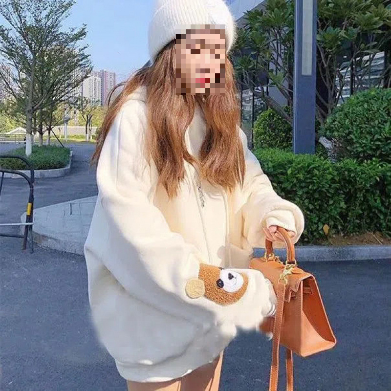 New autumn and winter women's velvet thick texture hooded sweatshirt embroidered with European style and high-end fashion trend designer trendy T