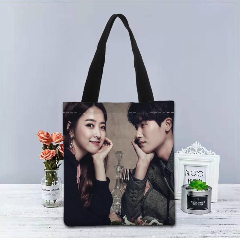 Kpop Park Hyung Sik Handbag Foldable Shopping Bag Reusable Eco Large Unisex Canvas Fabric Shoulder Bags Tote Cloth Pouch 1208