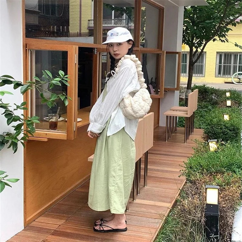 Fashionable pleated cloud bag large capacity armpit bag lightweight shoulder cross body casual womens handbag shopping bag 241106