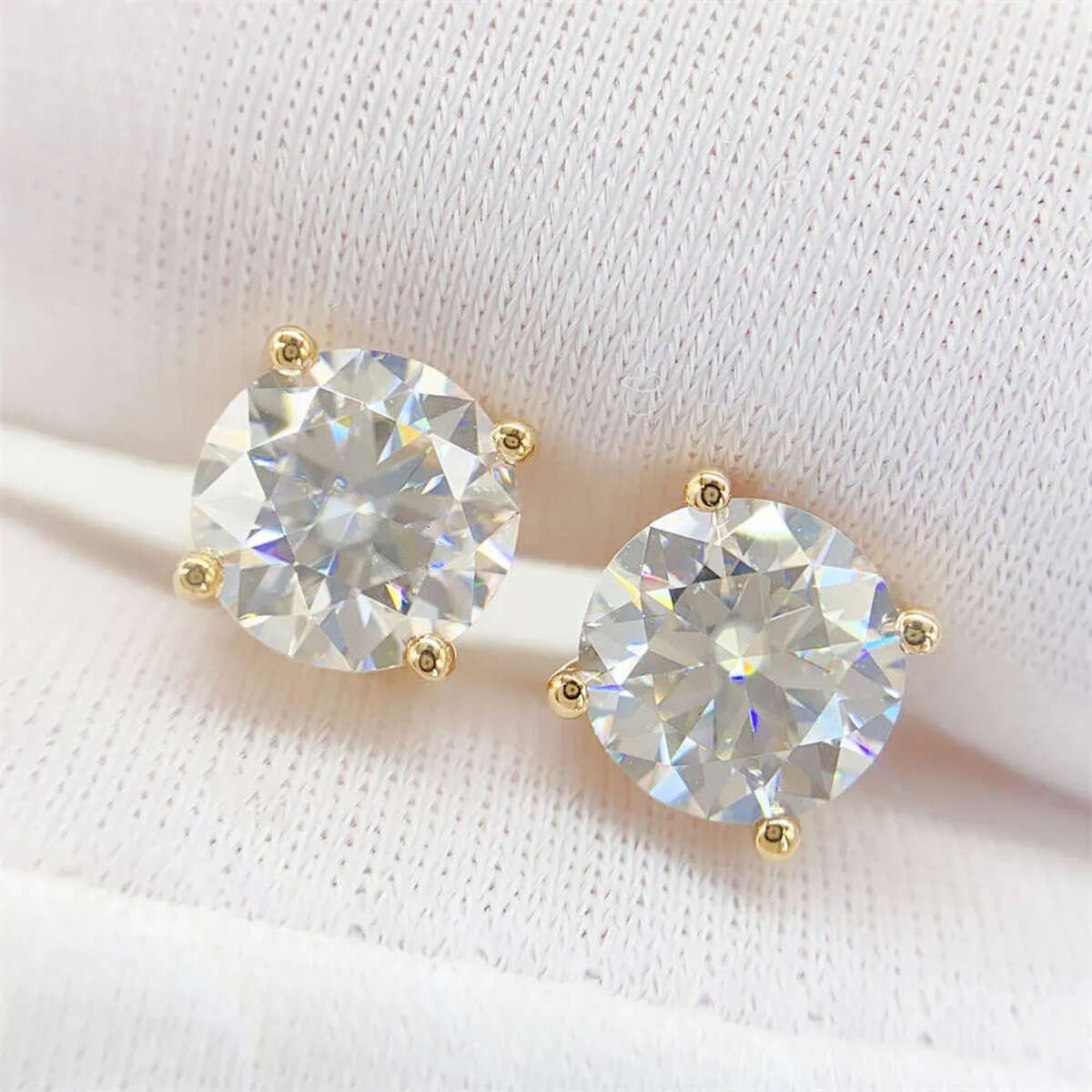 Hot Selg Top Quality Stud Earring Pass Dia Tester Screw Back Hip Hop 10K Solid Gold Earrings Moissanite Jewelry
