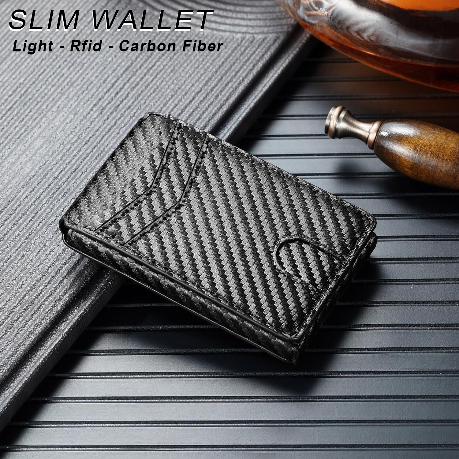 Anti RFID Credit Card Holder Wallets for Men Slim Thin Men Wallet Luxury Bank id Cardholder Case Minimalist Wallet Cartera Black