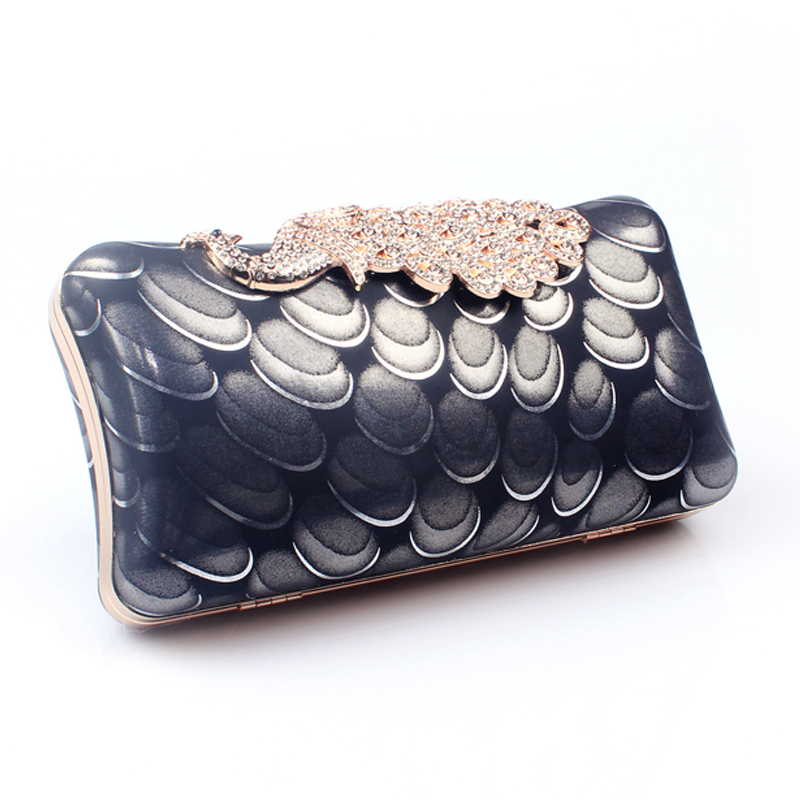 Bridal Wedding Lady Evening Bags Diamonds Phoenix Day Pouch Clutches Women Messenger Shoulder Bag Purse Party Girl Handbags