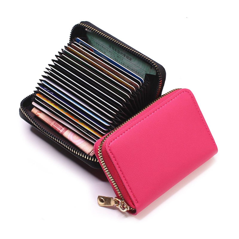 2024 Multi Card Zero Wallet Business Card Wallets Women Men Solid Color Mini Bank/ID/Credit Card Holder Case Card Money Bag NEW