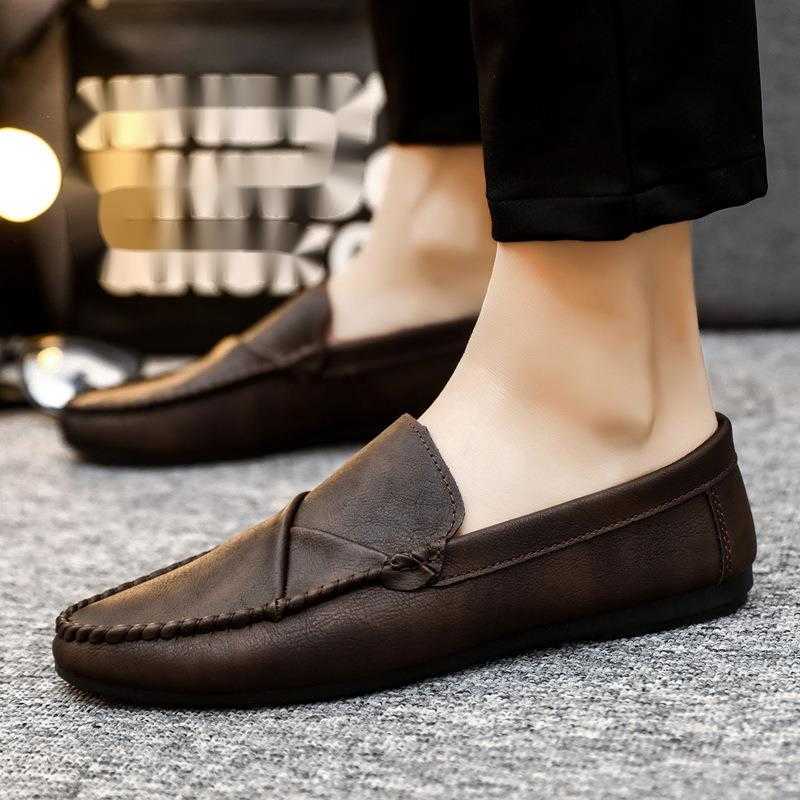 CMM British Work Soft Sole Waterproof Casual Brown Lightweight Anti Slip Mens Loafer Dou Shoes Mens Shoes Business