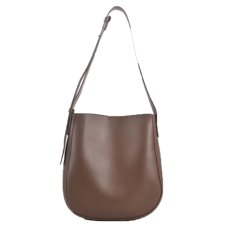 2024 Korean style women's bag, versatile one-shoulder diagonal trend, simple, fresh, fashionable tote, high-end bucket bag