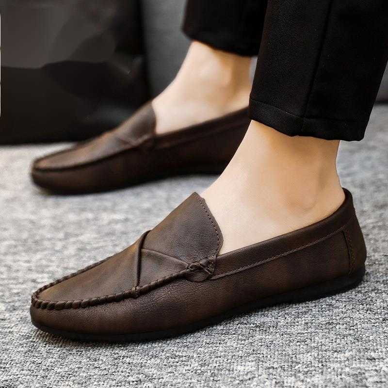 CMM British Work Soft Sole Waterproof Casual Brown Lightweight Anti Slip Mens Loafer Dou Shoes Mens Shoes Business