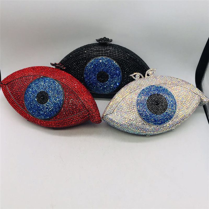 Ladies Party Small Purse Women Evening Party Big Eye Diamonds Luxury Clutch Fashion Rhinestone Wedding Party Clutch Evening Bags