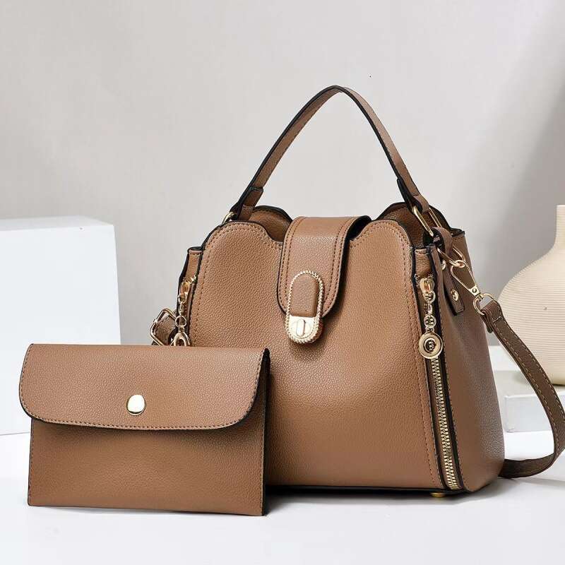 New solid color mother fashion trend women's large capacity shoulder crossbody bag handbag bags