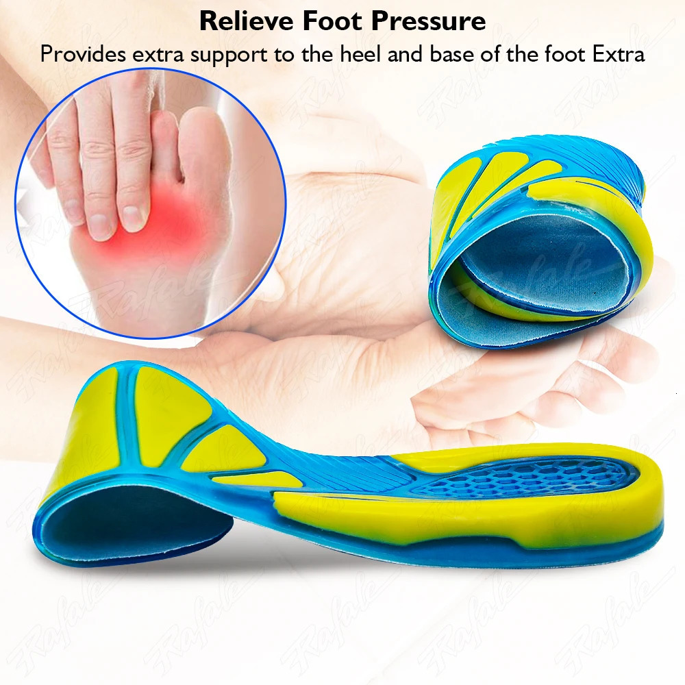 Thick silicone gel soft sports insole massage pad Orthodontic foot care insole shock pad 241106