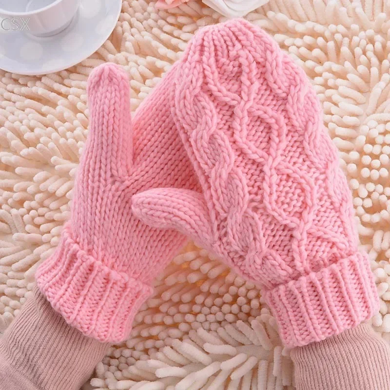 Korean style warm winter gloves for women 8-color womens cute knitted gloves girls gift 24 241107