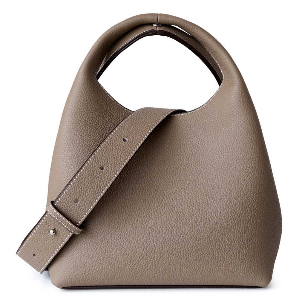 Genuine Leather Luxury Designer Handbag Soft Casual Commuter Handbag Double-Sided Design Satchel Purse Top Handle Bag for Women