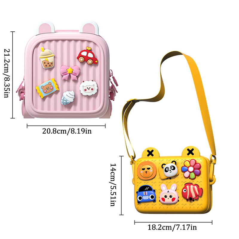 2025S Designer S New Model DIY Outdoor Handbag Kids Mini Bags Children Shoulder Bag EVA Material Waterproof For Girls Cartoon