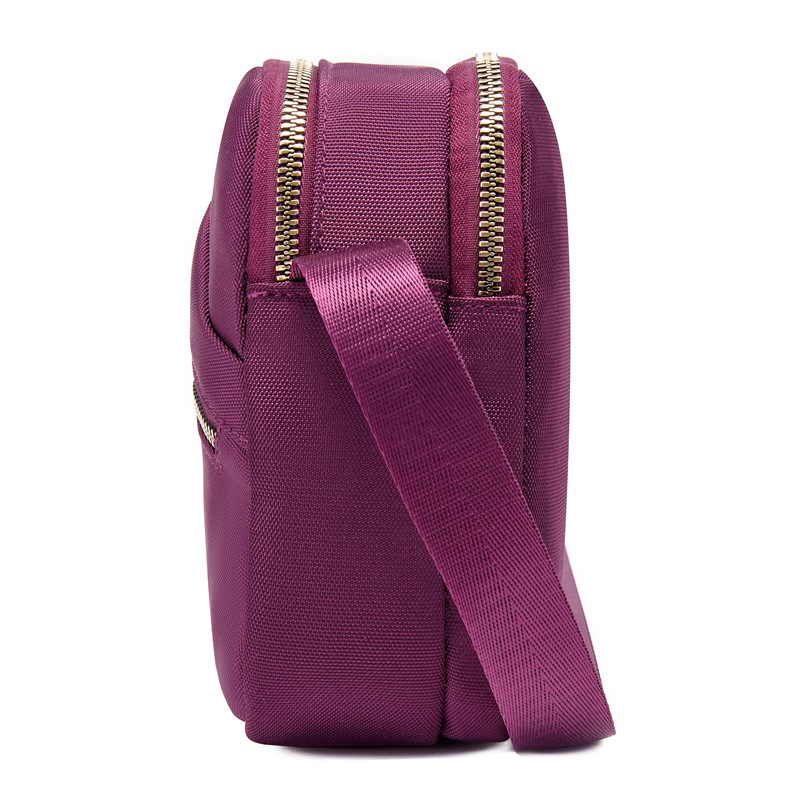 Mini Canvas Crossbody Bag Purse Clutch Ladies Nylon Zipper Mobile Phone Bag Fashion Handbag Women Casual Small Shoulder Bag