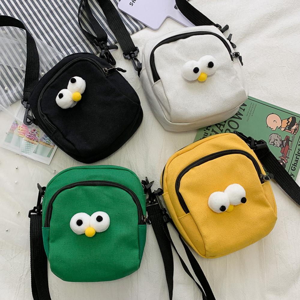Fashion Women Cute Funny Bag Shoulder Bag Girls Canvas Small Square Bags Messenger Bag
