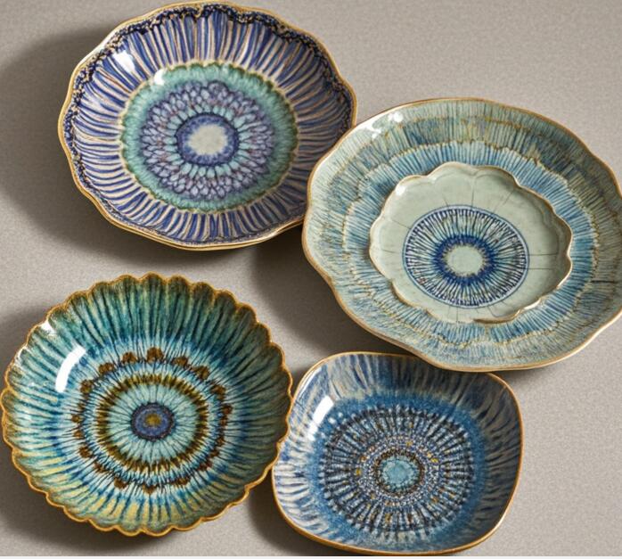 Personalized China Western Tableware Decoration Ceramic Dinnerware colorful Set Chinese Color Dishes Plates Cups Kit Gift Restaurant Furniture