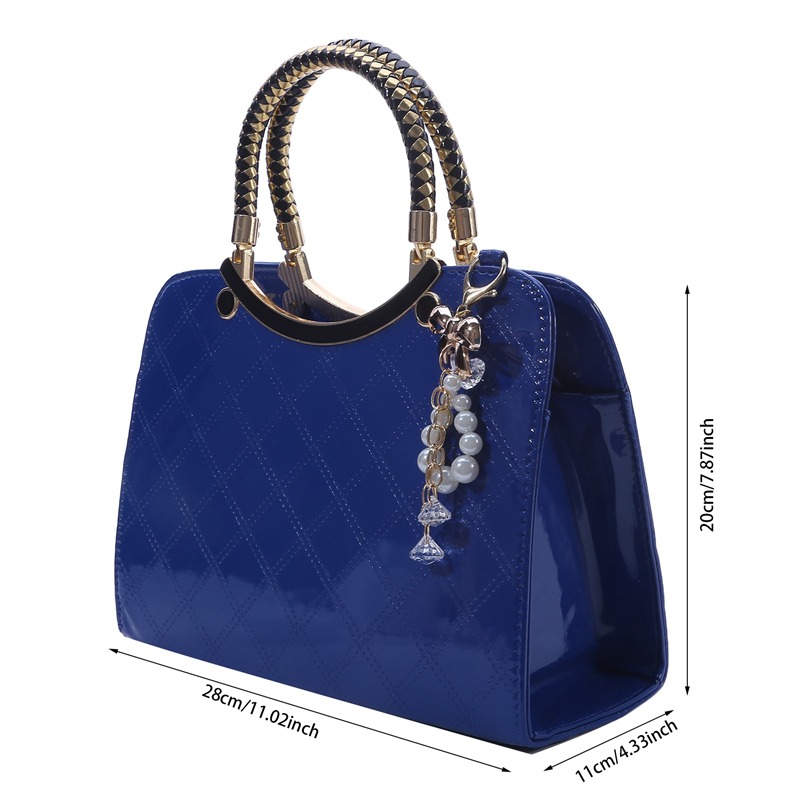 Luxury Designer Inspired Leather Handbag for Women Elegant Knitting Shoulder Bag Fashion Messenger Purse Stylish Female Tote Spacious Designer Bags