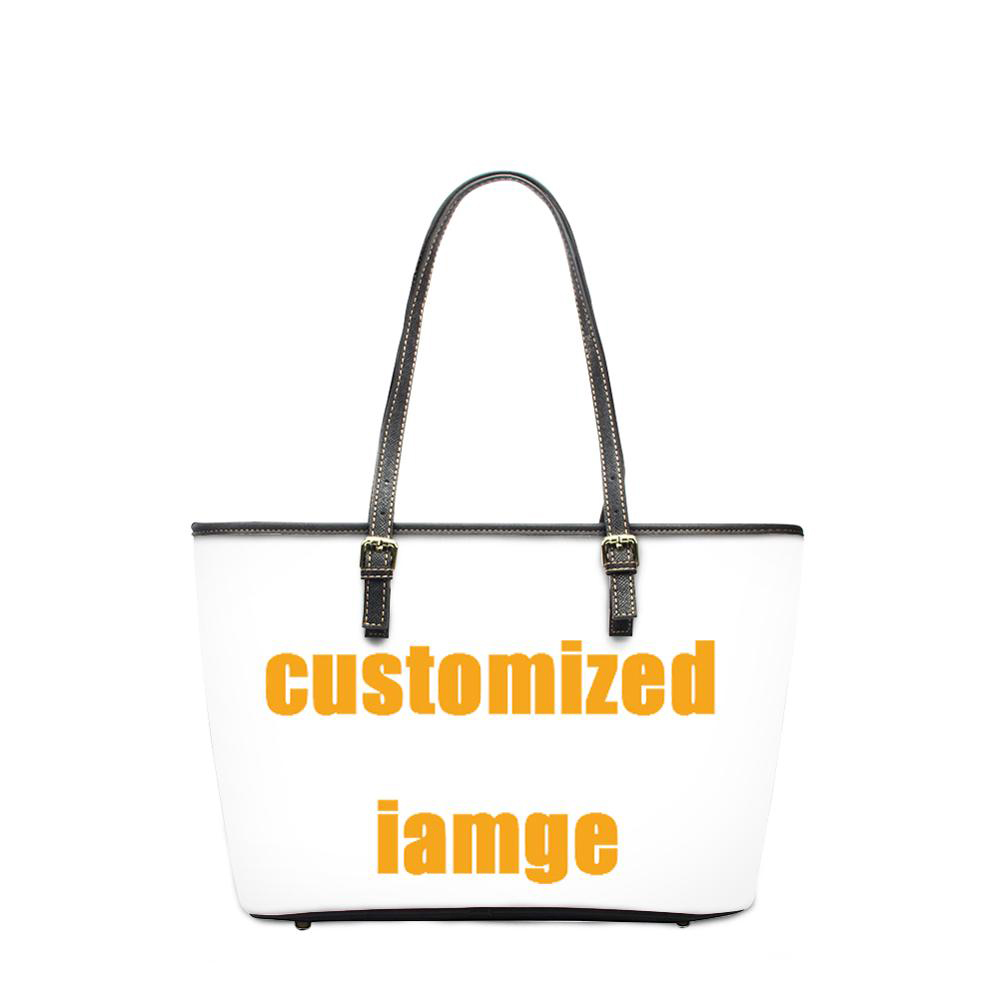 WHEREISART Customized Logo Images Printing Leather Women Bags Design Handbags Casual Shoulder Bags Ladies Bolsa Mujer 2020