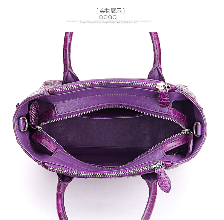 100% genuine crocodile skin leather women handbag shoulder bag, fashion alligator skin women cross body tote bag