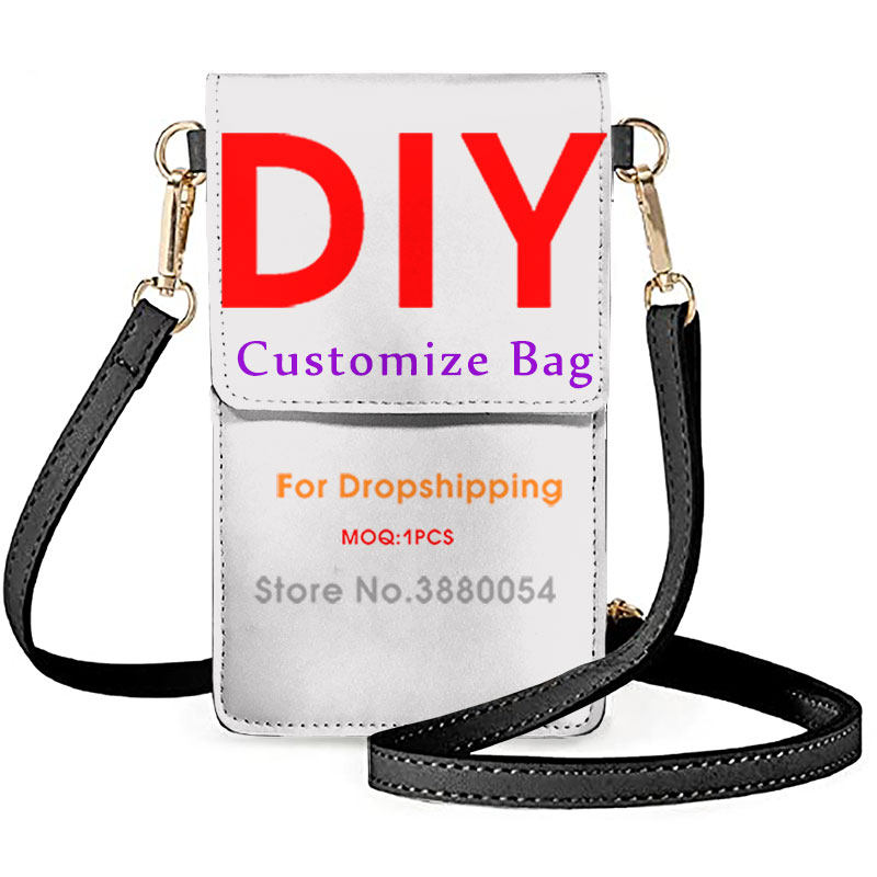 Noisydesigns Custom Women Luxury Business Messenger Bag Cell Phone Ladies Purse Clutch Shoulder Straps Golden Flower Pattern