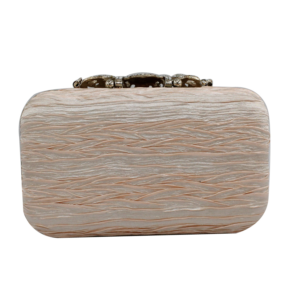 The large capacity Rhinestone satin evening clutch Handbag