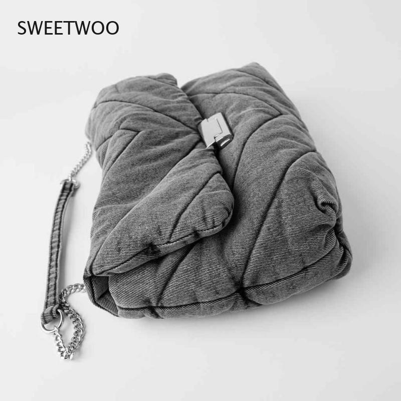 Luxury designer jeans bags women denim chain crossbody bags for women 2020 women's handbags shoulder bags messenger female
