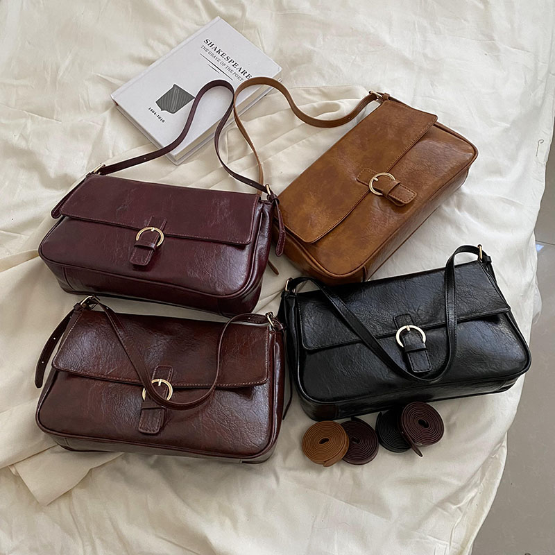 PU Shoulder Bags Hasp Women's Bags on Sale 2024High Quality Solid Handbag Sewing Thread Fashion Small Square Bag Bolsas De Ombro