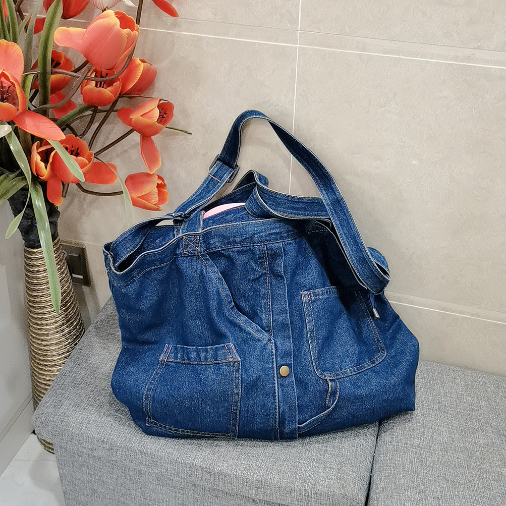 Denim Shoulder Bags for Women Casual Jeans Bags Designer Tote Crosbody Luxury Handbags Denim Shopping Bag Bolsos Para Mujer 2023