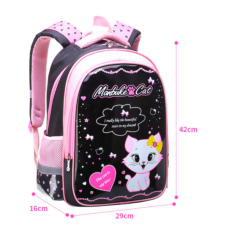 Sweet cat girl School Bags Cartoon Pattern Kid Backpacks Children School Backpack Girl Bag light Weight Girls mochilas infantil