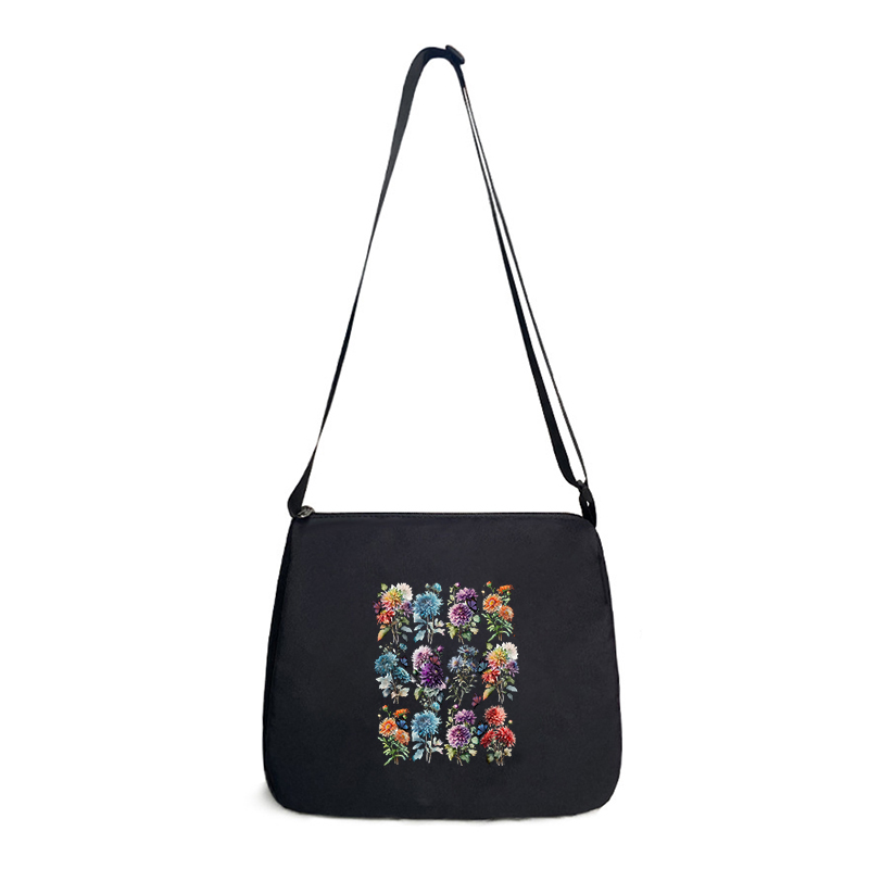 Underarm Bags Wildflowers Tote Bag Women Daisy Rose Lavender Crossbody Bag Teen Plant Style Female Portable Shoulder Handbags