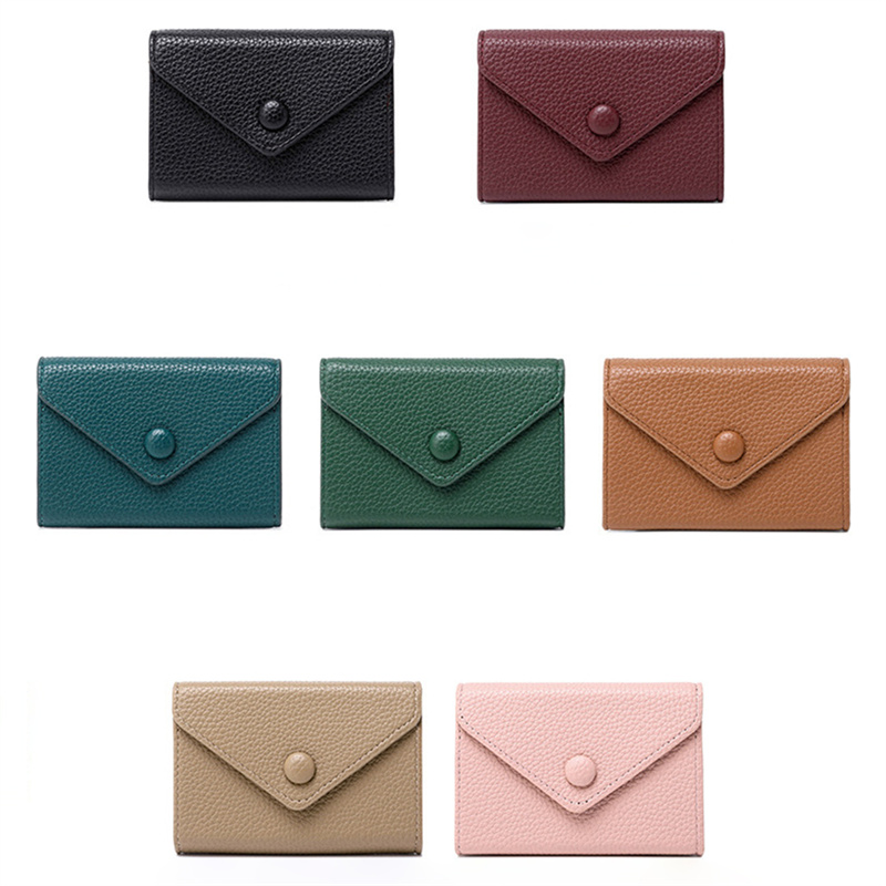 RFIDanti-theft brush lychee embossed multi card slot women'scardbag portablewallet multifunctional credit card/currency/card bag