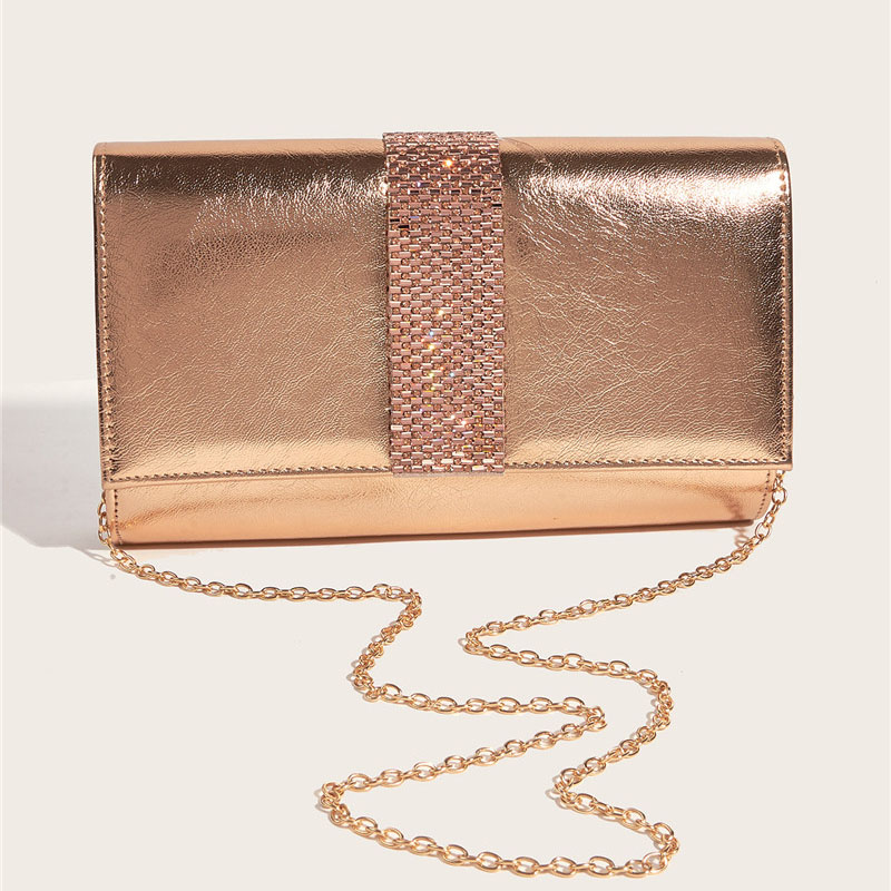 XMESSUN New PU Leather Crossbody Diamonds Clutch Bags for Women Designer Fashion Lady Casual Chain Shoulder Evening Pouch Bag