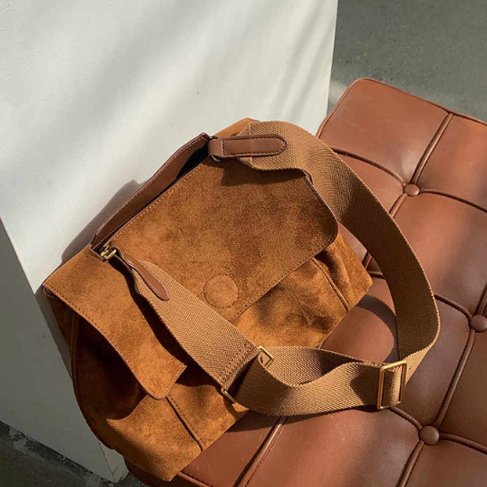 Women Versatile Sling Bag Large Capacity Daily Shoulder Purse Solid Color Casual Crossbody Bag Ladies Commute Bag