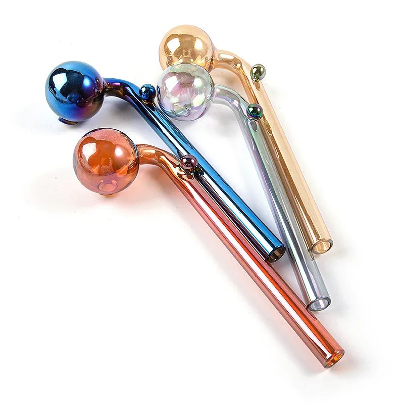 Artisanal Heady Hand-Blown Glass Pipe - Assorted Hues Ideal for Tobacco Use