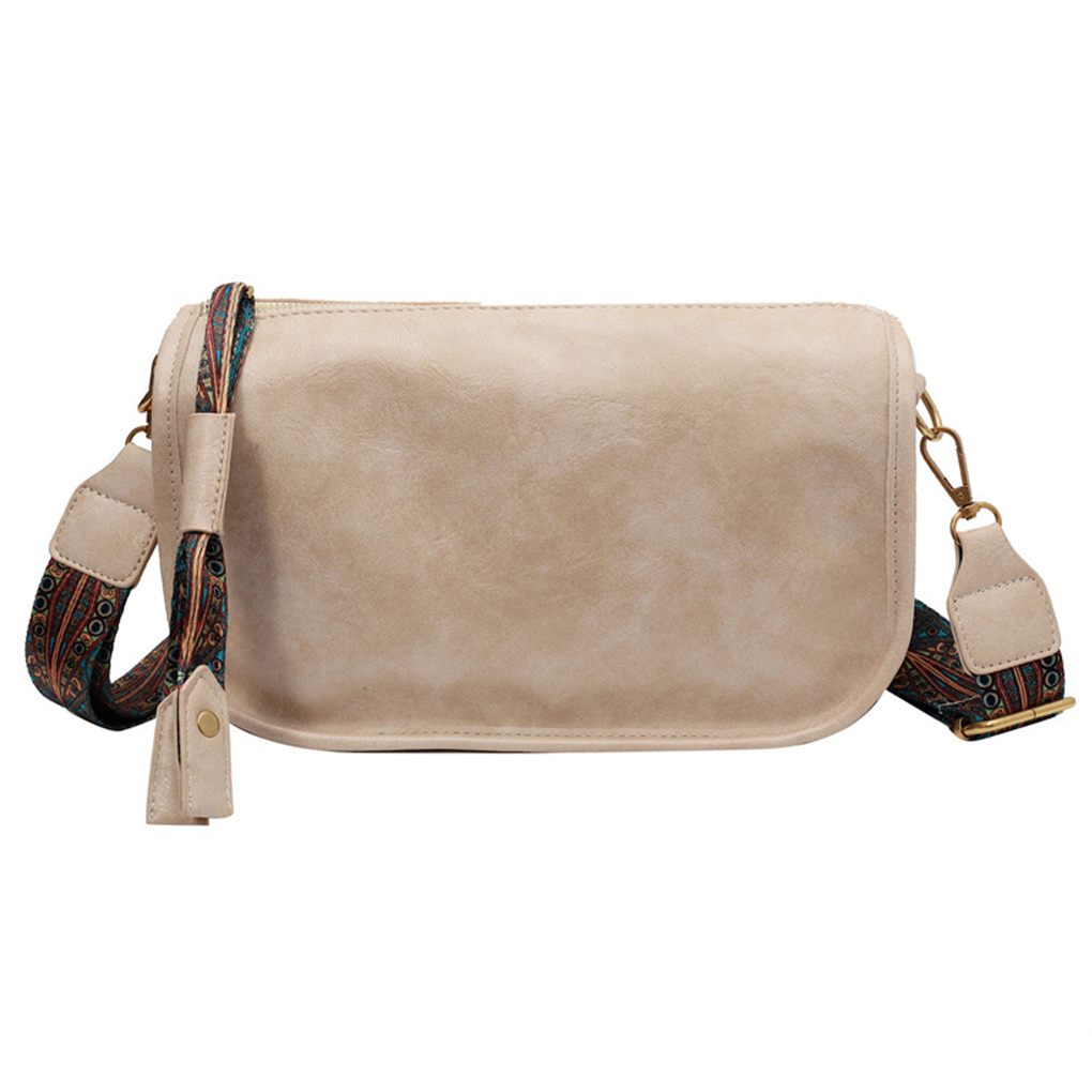 Luxury Vintage PU Leather Pillow Bag Shoulder hobo Bag for Women Lashion Wide Strap Crossbody Bag for Women Purse