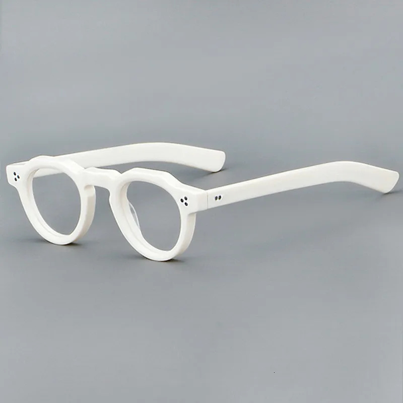 The vintage niche circular glass frame handmade irregular flat Myopia frame can match the degree. 241106